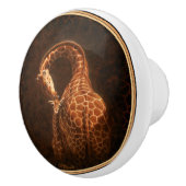 マザーキリンとベビー セラミックノブ (右)