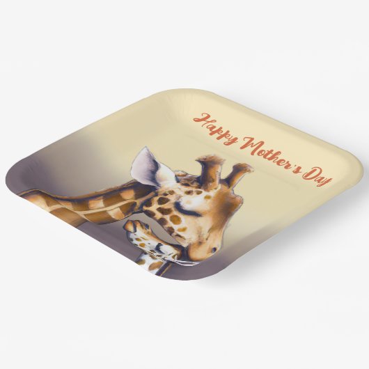 マザーキリン&カーフの感動の瞬間 ペーパープレート (傾斜あり)