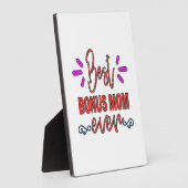 マザーギフト最高のボーナスママ フォトプラーク (側面)