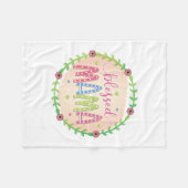 マザーギフト賛美マザー フリースブランケット (正面(横))