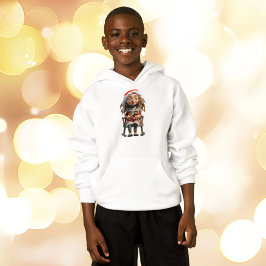 マザークリスマスIボーイフード付きスウェットシャツ