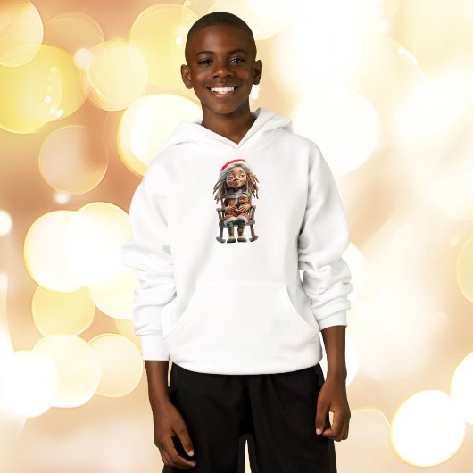 マザークリスマスIボーイフード付きスウェットシャツ