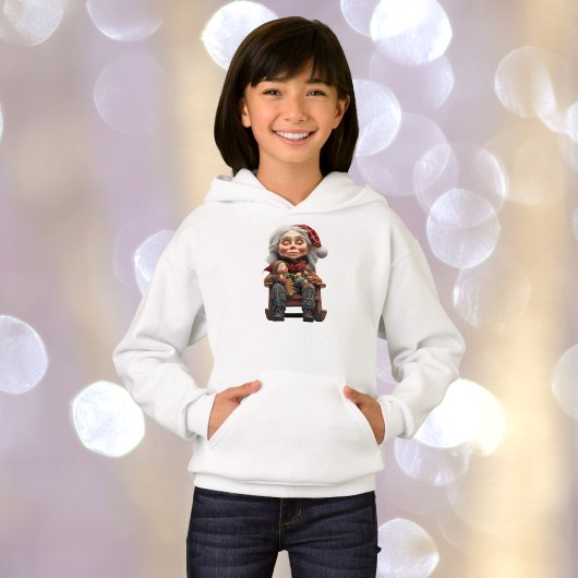 マザークリスマスIIガールズフード付きスウェットシャツ