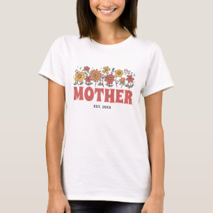 マザーグルービーフラワーヴィンテージフローラマザーズデイ Tシャツ
