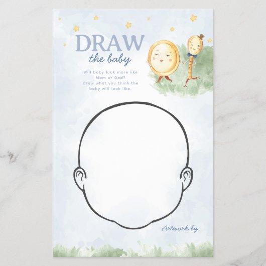 マザーグースが赤ちゃんのシャワーゲームを描く チラシ (正面)