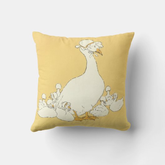 マザーグースと彼女の小さな子 – 枕 (裏面)