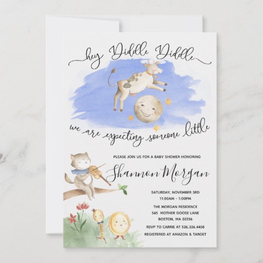 マザーグースのベビーシャワー招待状 招待状 (正面)