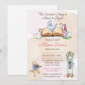 マザーグースのベビーシャワー招待状 招待状 (正面/裏面)