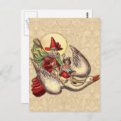 マザーグースの子供の古いイラスト ポストカード (正面/裏面)