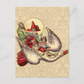 マザーグースの子供の古いイラスト ポストカード (正面)