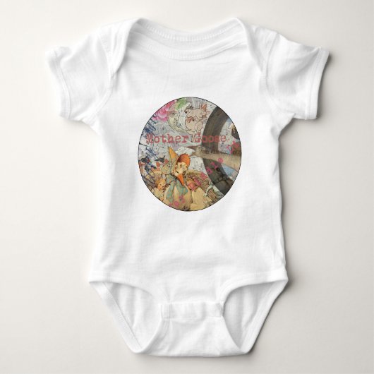 マザーグースの童謡・おとぎ話 ベビーボディスーツ (正面)