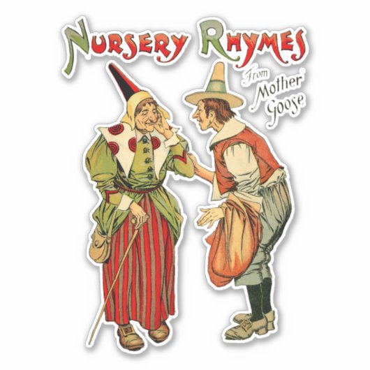 マザーグースオールドマン子供部屋ライムアート シール (正面)