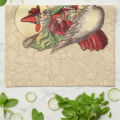 マザーグースチャイルドアンティークイラストレーション キッチンタオル (折り畳み)