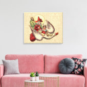 マザーグースチャイルドアンティークイラストレーション キャンバスプリント (インサイチュ (リビング))