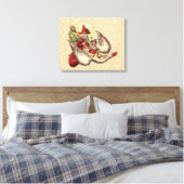 マザーグースチャイルドアンティークイラストレーション キャンバスプリント (インサイチュ (寝室))