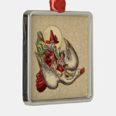 マザーグースチャイルドアンティークイラストレーション メタルオーナメント (右)