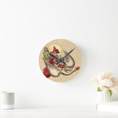 マザーグースチャイルドアンティークイラストレーション ラウンド壁時計 (ホーム)