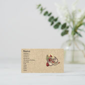 マザーグースチャイルドアンティークイラストレーション 名刺 (スタンド正面)