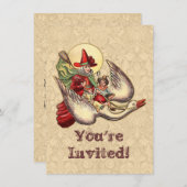 マザーグースチャイルドアンティークイラストレーション 招待状 (正面/裏面)