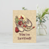 マザーグースチャイルドアンティークイラストレーション 招待状 (スタンド正面)