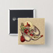 マザーグースチャイルドアンティークイラストレーション 缶バッジ (正面&裏面)