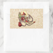 マザーグースチャイルドアンティークイラストレーション 長方形シール (バッグ)