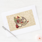 マザーグースチャイルドアンティークイラストレーション 長方形シール (封筒)