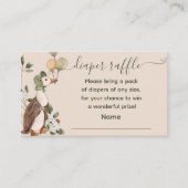 マザーグースバルーンおむつラッフルベビーシャワー エンクロージャーカード (正面)