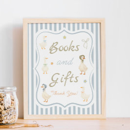 マザーグースベイビーシャワーの本とギフト ポスター