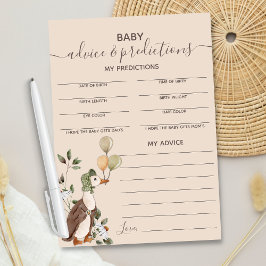 マザーグースベイビーシャワーアドバイス&予測カード 招待状