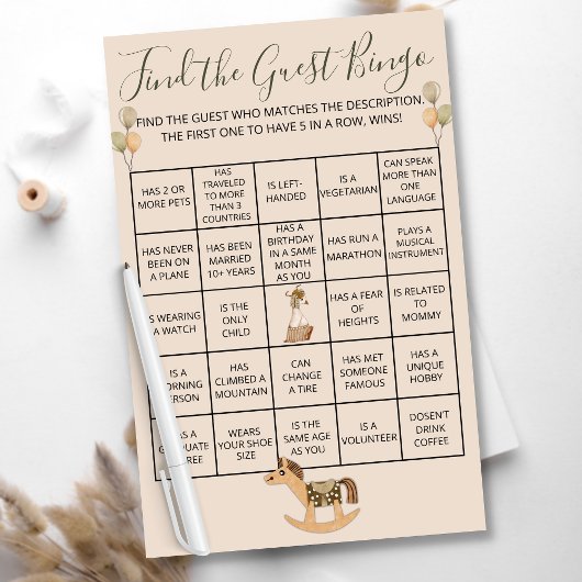 マザーグースベイビー男女兼用ブシャワービンゴゲーム チラシ