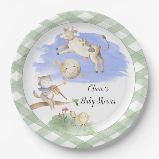 マザーグースベビーシャワー紙プレート ペーパープレート (正面)