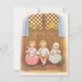 マザーグースヴィンテージ子供の子供部屋韻 招待状 (正面)