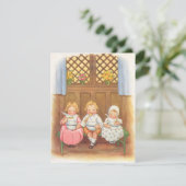 マザーグースヴィンテージ子供部屋ライムベビーシャワー 招待状 (スタンド正面)