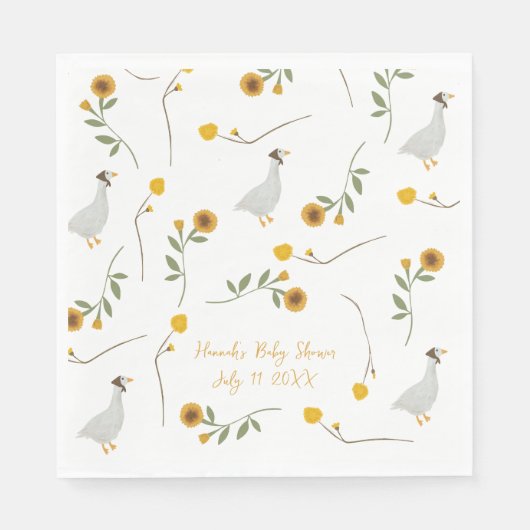 マザーグース子供部屋ライムサンフラワー スタンダードランチョンナプキン (正面)