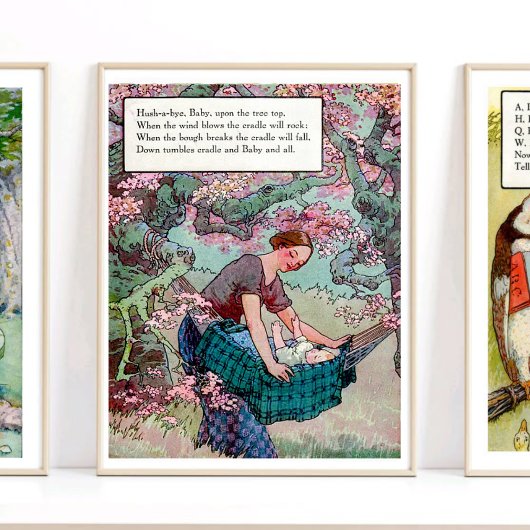 マザーグース子供部屋ライムシュアバイバイベビー子供部屋 ポスター