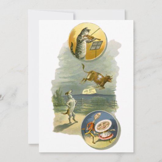 マザーグース子供部屋ライムベビーシャワー招待状 招待状 (正面)