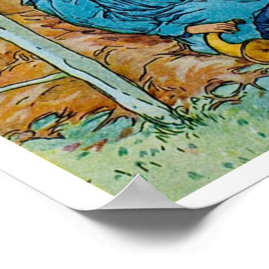 マザーグース子供部屋ライムリトルボーイブルー子供部屋 ポスター (角)