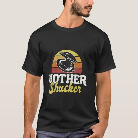 マザーシャッカー 面白い牡蠣好き シーフードTシャツ Tシャツ (正面)