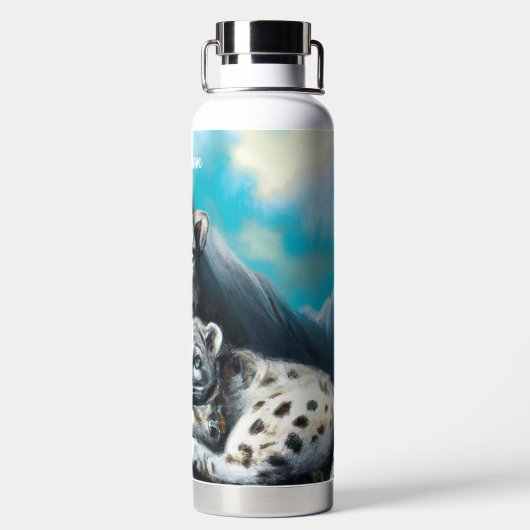 マザースノーヒョウとカッブin the Mountains ウォーターボトル (背面)
