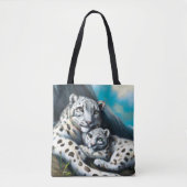 マザースノーヒョウとカッブin the Mountains トートバッグ (正面)