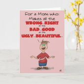 マザーズおもしろいデイカード：すべての間違った権利 カード (黄色い花)