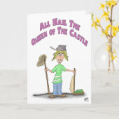 マザーズおもしろいデイカード:城の女王 カード (黄色い花)