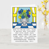 マザーズおもしろいデイマルチドエリスト カード (黄色い花)