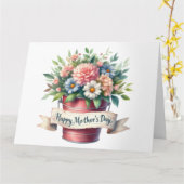 マザーズかわいらしデイカード カード (黄色い花)