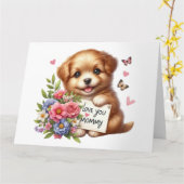 マザーズかわいらしデイカード カード (黄色い花)