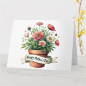 マザーズかわいらしデイカード カード (黄色い花)