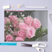 マザーズかわいらしデイピンクローズティッシュペーパー 薄葉紙 (クラフト)