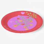 マザーズかわいらしデイ紙花プレート ペーパープレート (アングル)