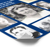 マザーズの引用文コラージュ青い枠ポスター ポスター (角)